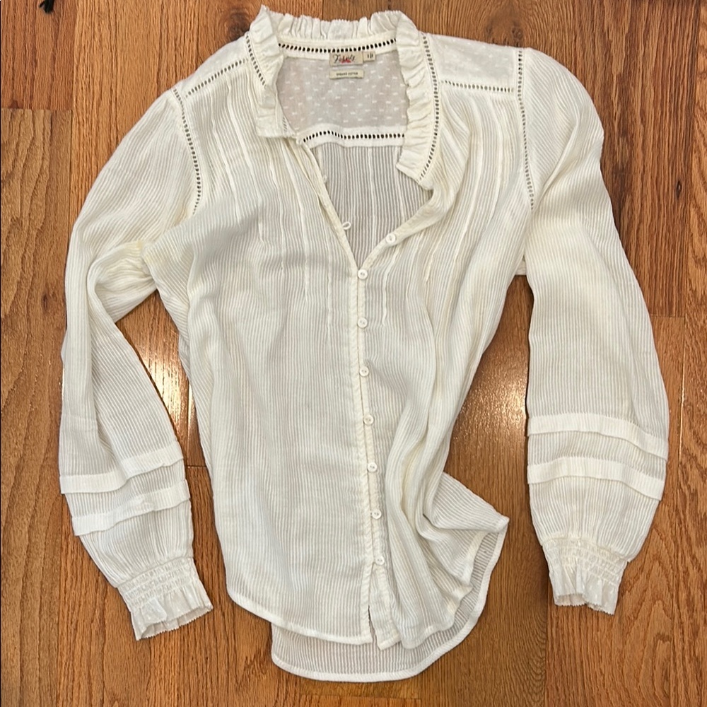 Faherty Brand Women's White Blouse